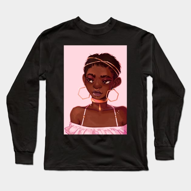 Rose Gold Long Sleeve T-Shirt by GDBee